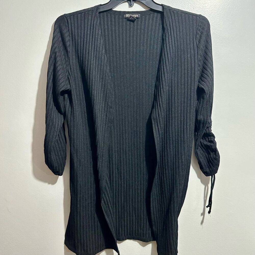 BYdesign Chic Black Open-Front Cardigan Size L (248)